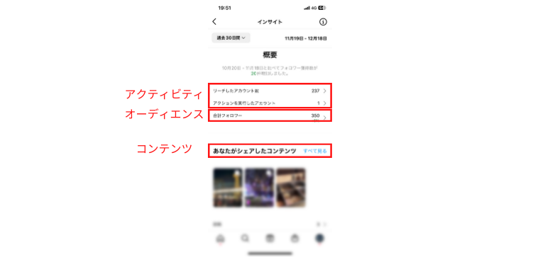 インサイトで確認できる情報