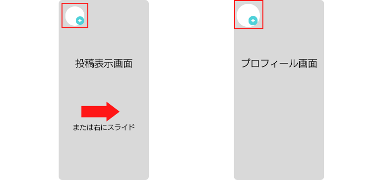 アイコンの「+」マークを押す
