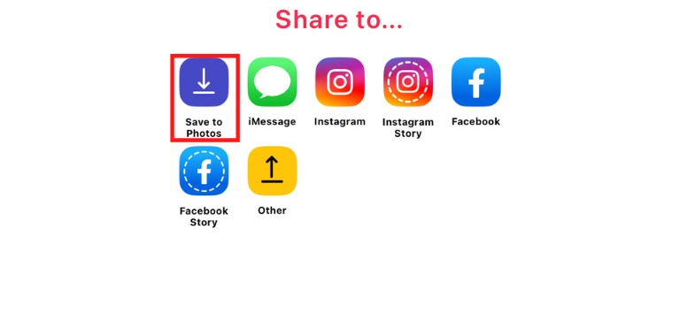 保存する場合は「Save to Photos」をタップ